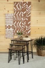 NAYELI 3-PIECE SOLID SHEESHAM WOOD NESTING TABLES NATURAL - Image 2