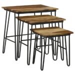 NAYELI 3-PIECE SOLID SHEESHAM WOOD NESTING TABLES NATURAL