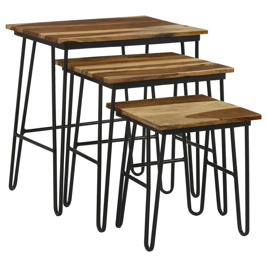 935981_02x900.jpg NAYELI 3-PIECE SOLID SHEESHAM WOOD NESTING TABLES NATURAL - Image 1