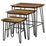NAYELI 3-PIECE SOLID SHEESHAM WOOD NESTING TABLES NATURAL - Image 5