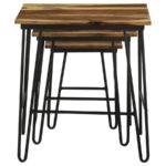 NAYELI 3-PIECE SOLID SHEESHAM WOOD NESTING TABLES NATURAL - Image 7