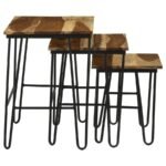 NAYELI 3-PIECE SOLID SHEESHAM WOOD NESTING TABLES NATURAL - Image 8