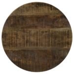 AURORA ROUND DRUM BASE ACCENT SIDE TABLE NATURAL AND BLACK - Image 4