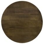 YARITZA ROUND MANGO WOOD COFFEE TABLE NATURAL AND GUNMETAL - Image 4