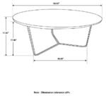 YARITZA ROUND MANGO WOOD COFFEE TABLE NATURAL AND GUNMETAL - Image 7