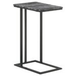 VICENTE MARBLE TOP C-SHAPED SOFA SIDE TABLE GREY