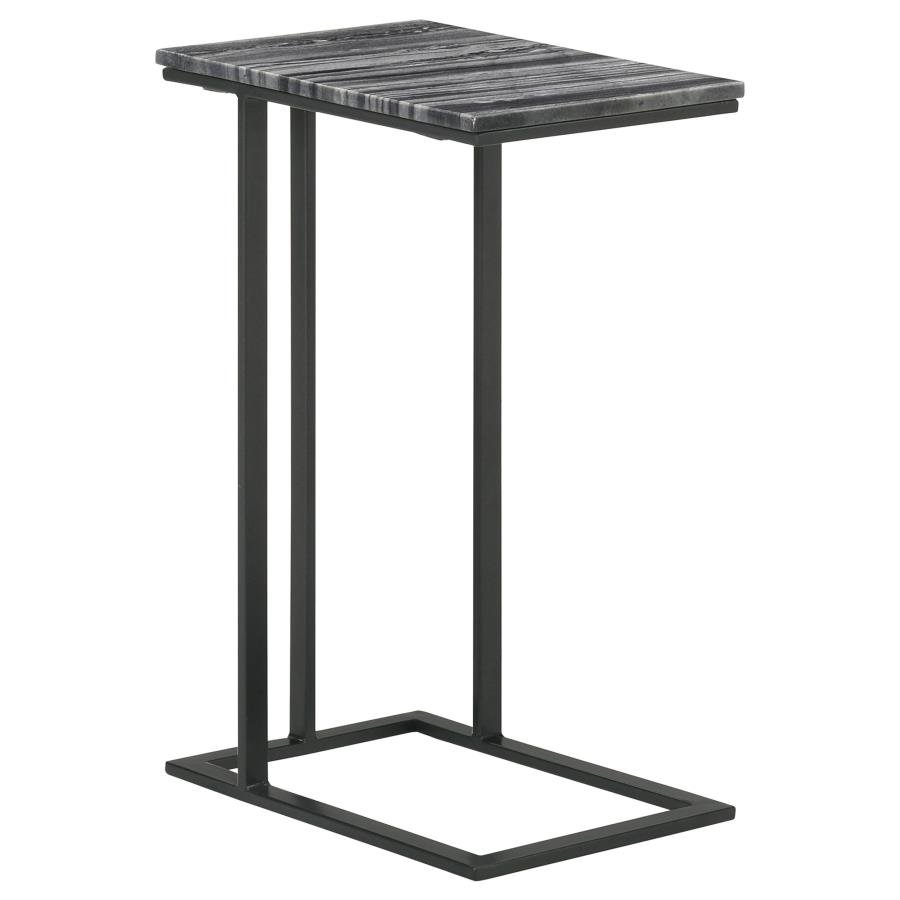 936034_02x900.jpg VICENTE MARBLE TOP C-SHAPED SOFA SIDE TABLE GREY - Image 1