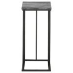 VICENTE MARBLE TOP C-SHAPED SOFA SIDE TABLE GREY - Image 4