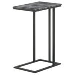 VICENTE MARBLE TOP C-SHAPED SOFA SIDE TABLE GREY - Image 5