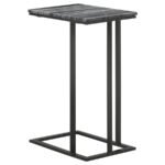 VICENTE MARBLE TOP C-SHAPED SOFA SIDE TABLE GREY - Image 7