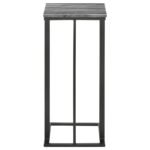 VICENTE MARBLE TOP C-SHAPED SOFA SIDE TABLE GREY - Image 8