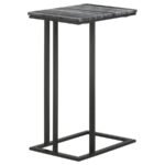 VICENTE MARBLE TOP C-SHAPED SOFA SIDE TABLE GREY - Image 9