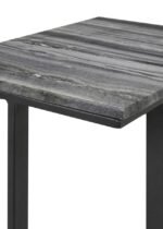 VICENTE MARBLE TOP C-SHAPED SOFA SIDE TABLE GREY - Image 11