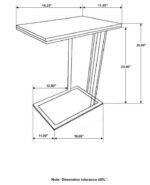 VICENTE MARBLE TOP C-SHAPED SOFA SIDE TABLE GREY - Image 14