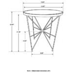 ELISKA ROUND GREEN MARBLE TOP ACCENT SIDE TABLE ANTIQUE GOLD - Image 8