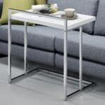 DANI RECTANGULAR C-SHAPED SOFA SIDE TABLE WHITE HIGH GLOSS - Image 2
