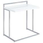 DANI RECTANGULAR C-SHAPED SOFA SIDE TABLE WHITE HIGH GLOSS