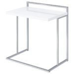 DANI RECTANGULAR C-SHAPED SOFA SIDE TABLE WHITE HIGH GLOSS - Image 3