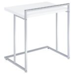DANI RECTANGULAR C-SHAPED SOFA SIDE TABLE WHITE HIGH GLOSS - Image 4