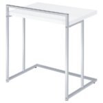 DANI RECTANGULAR C-SHAPED SOFA SIDE TABLE WHITE HIGH GLOSS - Image 5