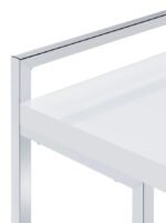 DANI RECTANGULAR C-SHAPED SOFA SIDE TABLE WHITE HIGH GLOSS - Image 6