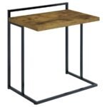 DANI RECTANGULAR C-SHAPED SOFA SIDE TABLE RUSTIC NUTMEG