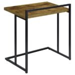 DANI RECTANGULAR C-SHAPED SOFA SIDE TABLE RUSTIC NUTMEG - Image 4