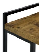 DANI RECTANGULAR C-SHAPED SOFA SIDE TABLE RUSTIC NUTMEG - Image 6