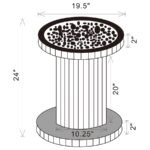 DORIELLE ROUND MIRRORED ACRYLIC CRYSTAL SIDE TABLE SILVER - Image 3