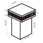 ELORA SQUARE MIRRORED ACCENT SIDE TABLE SILVER - Image 4