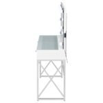 ELIZA VANITY SET WITH LIGHTING & STOOL WHITE AND CHROME - Image 6