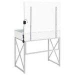 ELIZA VANITY SET WITH LIGHTING & STOOL WHITE AND CHROME - Image 7