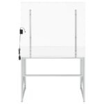 ELIZA VANITY SET WITH LIGHTING & STOOL WHITE AND CHROME - Image 8