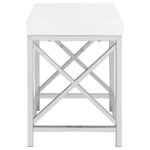 ELIZA VANITY SET WITH LIGHTING & STOOL WHITE AND CHROME - Image 13