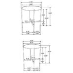 MALKA 2-PIECE ROUND WOOD NESTING TABLE DARK BROWN AND GOLD - Image 8