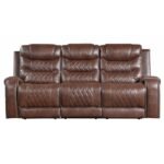 9405BR-3 Double Reclining Sofa with Center Drop-Down Cup Holders, Receptacles and USB Ports