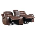 9405BR-2PW Power Double Reclining Love Seat with Center Console, Receptacles and USB Ports - Image 3
