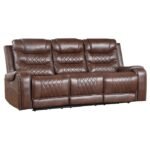 9405BR-3PW Power Double Reclining Sofa with Center Drop-Down Cup Holders, Receptacles and USB Ports - Image 2