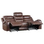 9405BR-3 Double Reclining Sofa with Center Drop-Down Cup Holders, Receptacles and USB Ports - Image 3