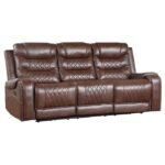 9405BR-3 Double Reclining Sofa with Center Drop-Down Cup Holders, Receptacles and USB Ports - Image 2