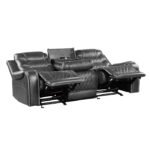 9405GY-3 Double Reclining Sofa with Center Drop-Down Cup Holders, Receptacles and USB Ports - Image 4