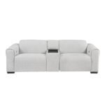9455CLD-2CNPWH* Power Double Reclining Love Seat with Center Console and Power Headrests,  Charging Ports