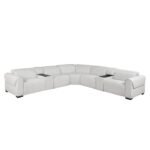 9455CLD*7LRRRPWH 7-Piece Modular Power Reclining Sectional with Power Headrests