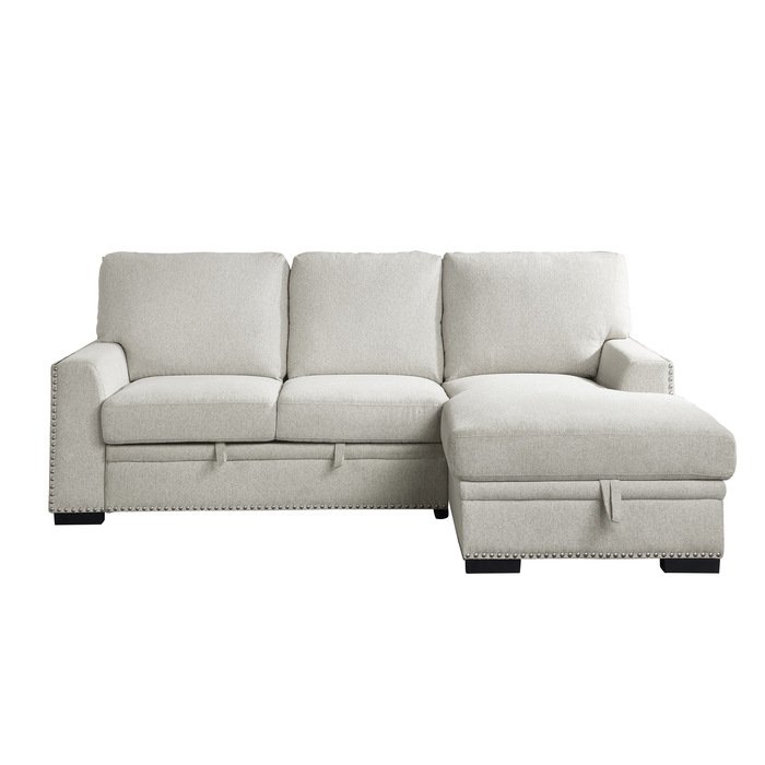 9468BE_2LRC_noBG__l.jpg 9468BE*2RC2L 2-Piece Sectional with Pull-out Bed and Right Chaise with Hidden Storage - Image 1