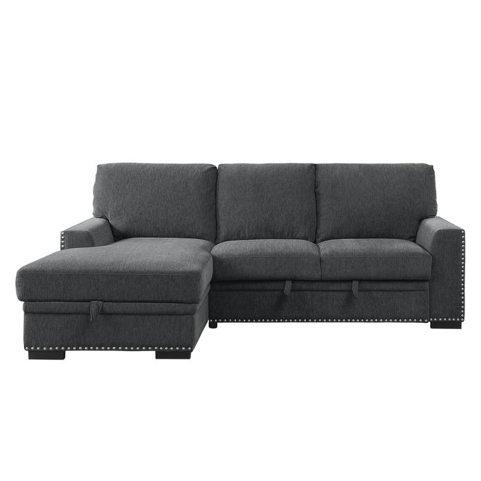 9468CC_LC2R_noBG_front__l.jpg 9468CC*2LC2R 2-Piece Sectional with Pull-out Bed and Left Chaise with Hidden Storage - Image 1