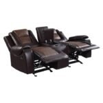 9470BR-2 Double Glider Reclining Love Seat with Center Console - Image 3