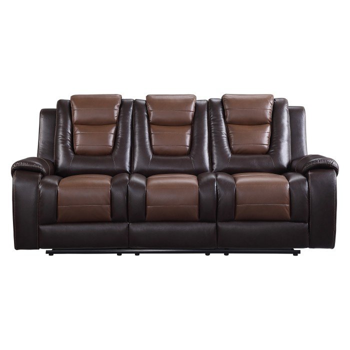 9470BR3_noBG_front__l.jpg 9470BR-3 Double Reclining Sofa with Center Drop-Down Cup Holders - Image 1