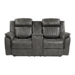 9479BRG-2 Double Reclining Love Seat with Center Console