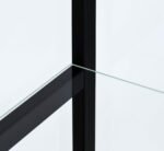 CYCLAMEN 4-SHELF CLEAR GLASS CURIO DISPLAY CABINET BLACK - Image 6