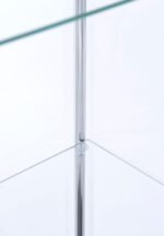 BELLATRIX 4-SHELF CLEAR GLASS CURIO CABINET CAPPUCCINO - Image 5